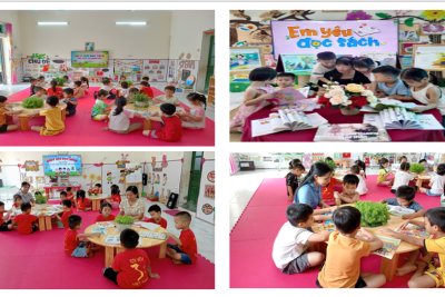 TRƯỜNG MẦM NON KHÁNH THÀNH HƯỞNG ỨNG NGÀY HỘI ĐỌC SÁCH