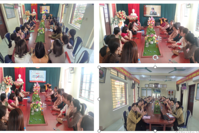 CHI BỘ TRƯỜNG MẦM NON KHÁNH THÀNH THAM GIA HỘI NGHỊ TOÀN QUỐC NGHIÊN CỨU, HỌC TẬP, QUÁN TRIỆT VÀ TRIỂN KHAI THỰC HIỆN NGHỊ QUYẾT ĐẠI HỘI XIV CỦA ĐẢNG