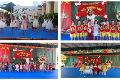 TRƯỜNG MẦM NON KHÁNH THÀNH TƯNG BỪNG TỔ CHỨC “VUI HỘI TRĂNG RẰM” TẠI CÁC KHU LỚP