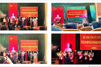 THỰC HIỆN CHỦ TRƯƠNG CỦA ĐẢNG VÀ NHÀ NƯỚC SÁP NHẬP TRƯỜNG MẦM NON KHÁNH THÀNH VÀ TRƯỜNG MẦM NON KHÁNH CÔNG